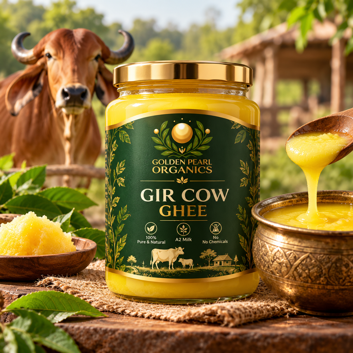 Pure A2 Gir Cow Ghee – Bilona Method